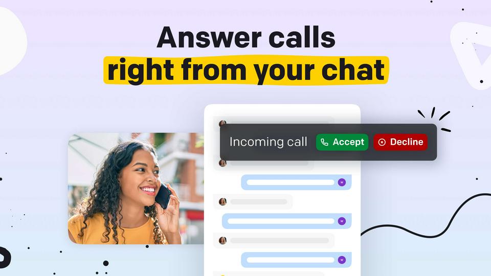Answer calls from your chat