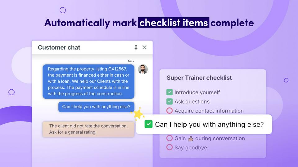Automatic checklists