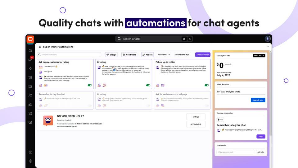 List of automations