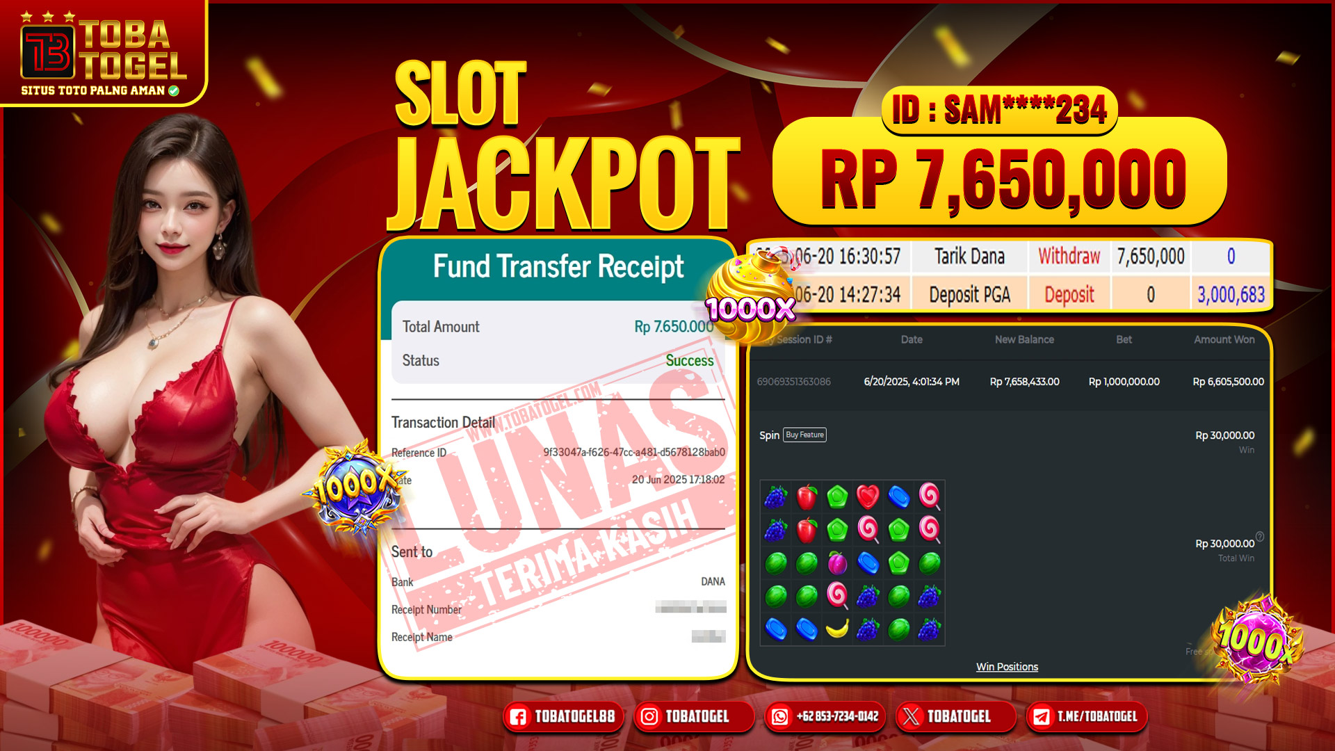TOBATOGEL - JACKPOT PRAGMATIC 7 JUTA LUNAS ✅
